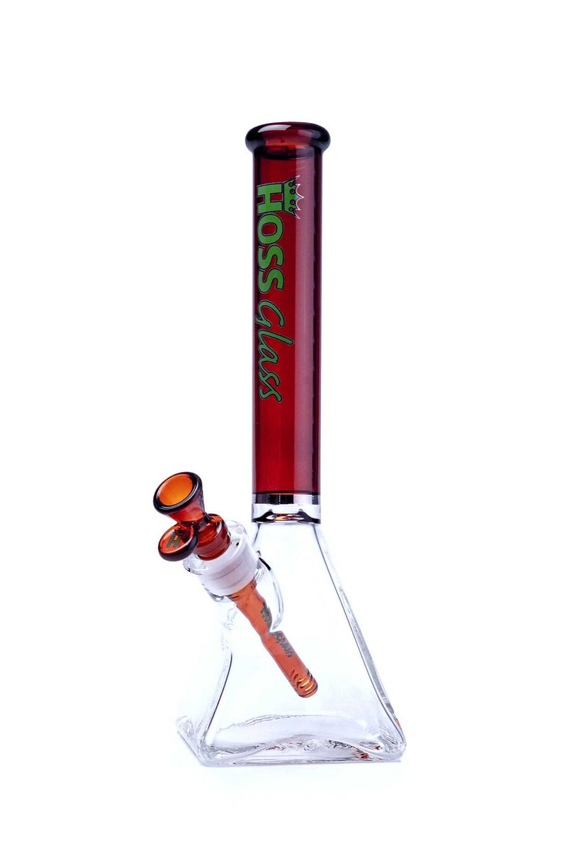 H085 - Pyramid Beaker with Colored Top Tube (14")